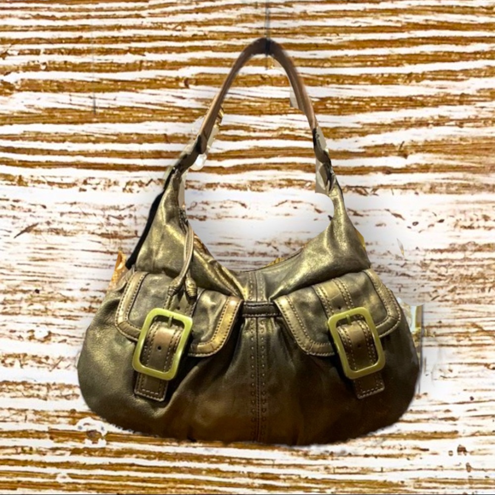 Cole Haan Small Pocket Hobo- Bronze Leaf Brown